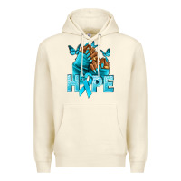 Sandshell hope tealribbonovarian cancer nails Premium Hoodie - NancyCooperArtShop