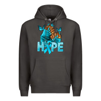 Smoke hope tealribbonovarian cancer nails Premium Hoodie - NancyCooperArtShop