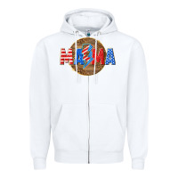 White American mama with lightning bolt Zipper Hoodie - texasbilliewilder