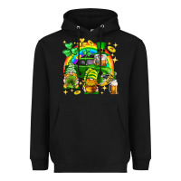 St. Patrick's Day Gnomies Truck Heavyweight Hoodie | Teevron