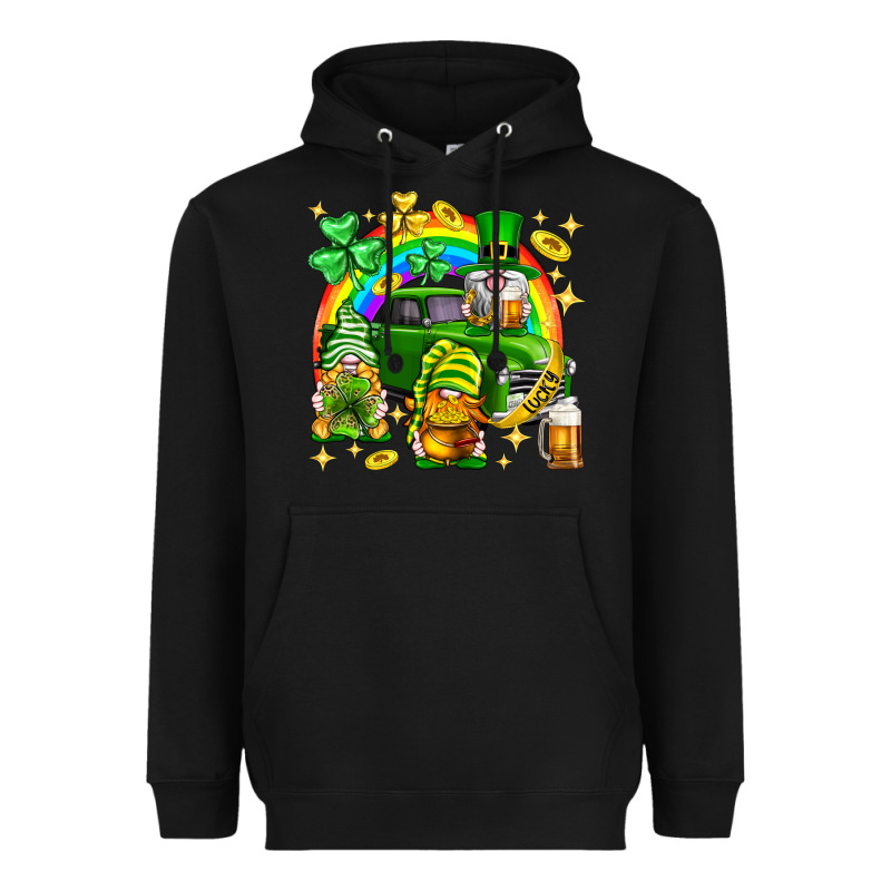St. Patrick's Day Gnomies Truck Heavyweight Hoodie by Neo Western | Teevron