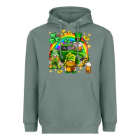 Sage St. Patrick's Day gnomies truck Heavyweight Hoodie - Neo Western