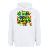 White St. Patrick's Day gnomies truck Heavyweight Hoodie - Neo Western