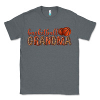 Charcoal Heather basketball grandma with leopard Classic Tee - texasbilliewilder