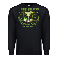 Black tanned and tipsy cocktail club sip and chill Premium Sweatshirt - JahusDesignShop