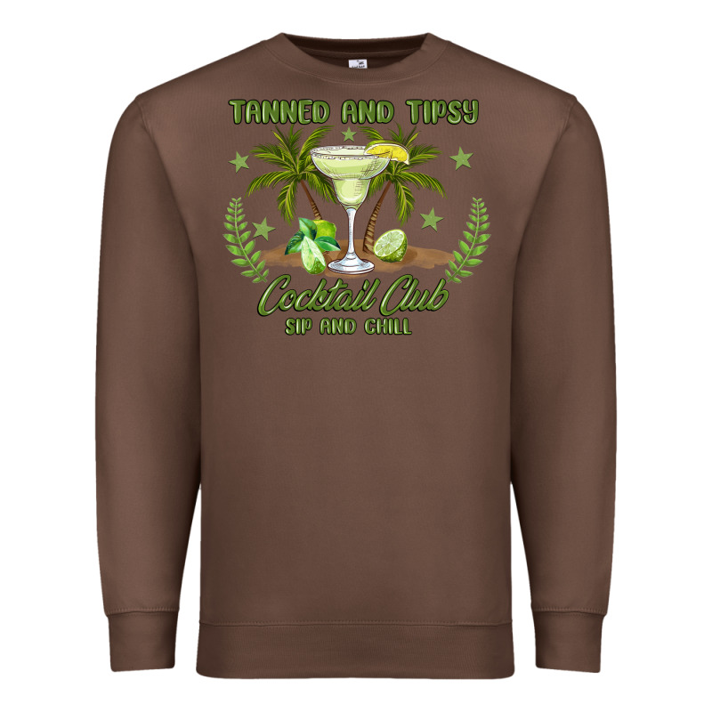 Tanned And Tipsy Cocktail Club Sip And Chill Premium Sweatshirt by JahusDesignShop | Teevron