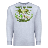 Heather Grey tanned and tipsy cocktail club sip and chill Premium Sweatshirt - JahusDesignShop