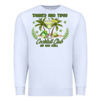 White tanned and tipsy cocktail club sip and chill Premium Sweatshirt - JahusDesignShop