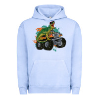 Pigment Grape Ice monster truck and t rex dinosaur Urban Hoodie - MaliasSmallBusiness