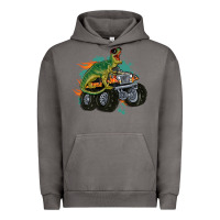 Pigment Tornado monster truck and t rex dinosaur Urban Hoodie - MaliasSmallBusiness