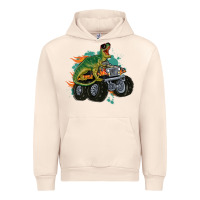 Sandshell monster truck and t rex dinosaur Urban Hoodie - MaliasSmallBusiness
