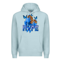 Blue Mist hope blueribboncolon cancer nails Premium Hoodie - NancyCooperArtShop