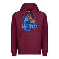 Burgundy hope blueribboncolon cancer nails Premium Hoodie - NancyCooperArtShop