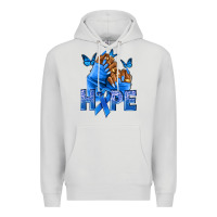 Dove Grey hope blueribboncolon cancer nails Premium Hoodie - NancyCooperArtShop