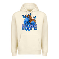Sandshell hope blueribboncolon cancer nails Premium Hoodie - NancyCooperArtShop