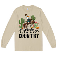 Mushroom creepin it country rodeo Long Sleeve Tee - MaliasSmallBusiness