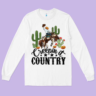 Long Sleeve Tee creepin it country rodeo