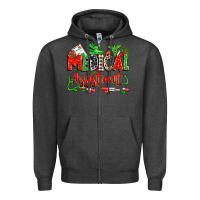 Charcoal Heather christmas medical assistant Zipper Hoodie - Zillion Design Studio