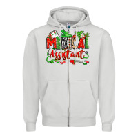 Dove Grey christmas medical assistant Zipper Hoodie - Zillion Design Studio