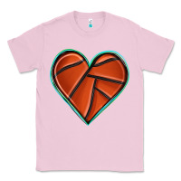 Bubblegum Pink basketball heart Classic Tee - texasbilliewilder