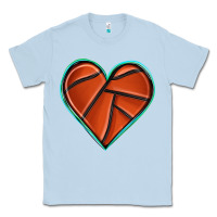 Dusty Blue basketball heart Classic Tee - texasbilliewilder