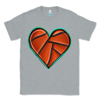 Heather Grey basketball heart Classic Tee - texasbilliewilder