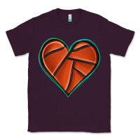 Plum basketball heart Classic Tee - texasbilliewilder