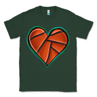 Sports Green basketball heart Classic Tee - texasbilliewilder