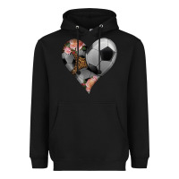 Black western soccer heart Heavyweight Hoodie - HRA Design Shop
