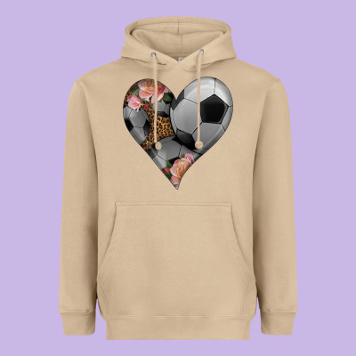 Western Soccer Heart Heavyweight Hoodie Designed By Hra Design Shop