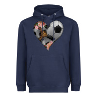 Navy western soccer heart Heavyweight Hoodie - HRA Design Shop