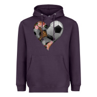 Plum western soccer heart Heavyweight Hoodie - HRA Design Shop