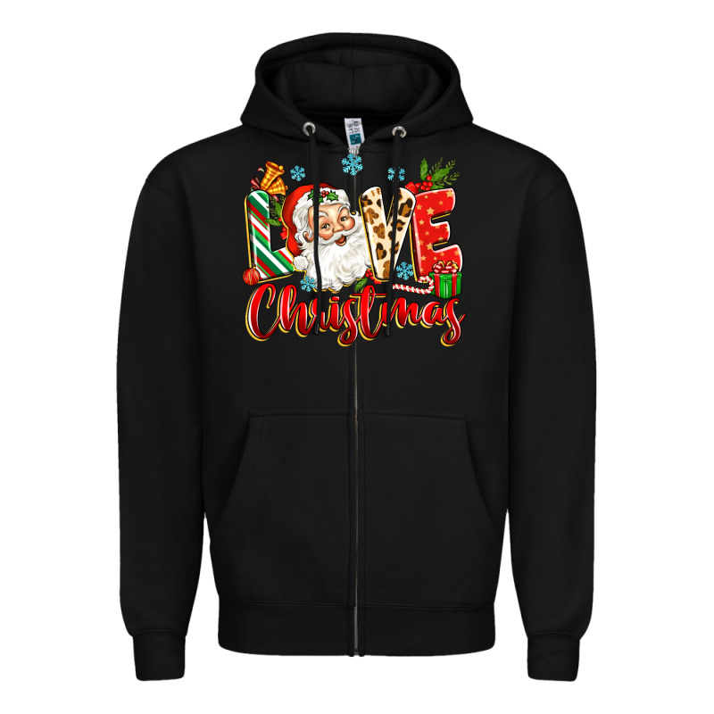 Love Christmas Zipper Hoodie by Zillion Design Studio | Teevron