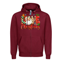 Burgundy love christmas Zipper Hoodie - Zillion Design Studio