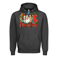 Charcoal Heather love christmas Zipper Hoodie - Zillion Design Studio