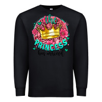 Black the princesshas arrived Premium Sweatshirt - AdoDesignShop