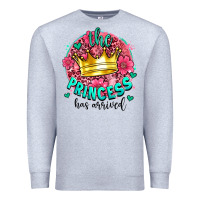 Heather Grey the princesshas arrived Premium Sweatshirt - AdoDesignShop