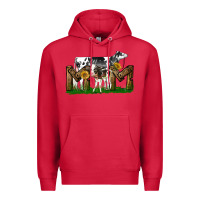 Cardinal Western Holstein Cow And Baby Cow Mom Premium Hoodie - LillyAllenDesigns