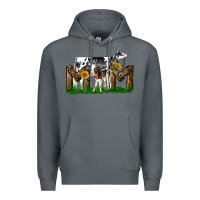 Rock Western Holstein Cow And Baby Cow Mom Premium Hoodie - LillyAllenDesigns