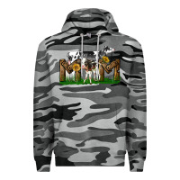 Slate Camo Western Holstein Cow And Baby Cow Mom Premium Hoodie - LillyAllenDesigns