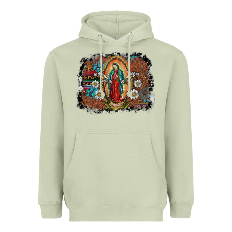 Virgin Mary Heavyweight Hoodie by SublimationCraftShop | Teevron