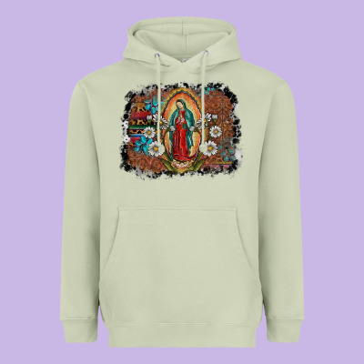 Virgin Mary Heavyweight Hoodie Designed By Sublimationcraftshop