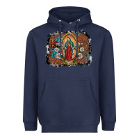 Navy virgin mary Heavyweight Hoodie - SublimationCraftShop