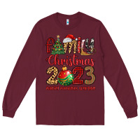 Burgundy family christmas 2023 making memories together Long Sleeve Tee - MaliasSmallBusiness