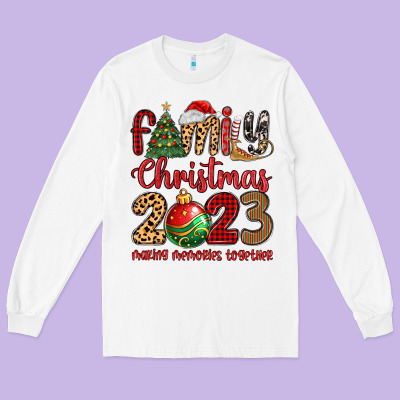 Long Sleeve Tee family christmas 2023 making memories together