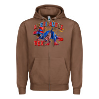 Chestnut Amerisaurus rex Zipper Hoodie - texasbilliewilder