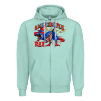 Seafoam Amerisaurus rex Zipper Hoodie - texasbilliewilder