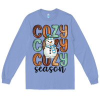 Colony Blue cozy season snowman Long Sleeve Tee - MaliasSmallBusiness