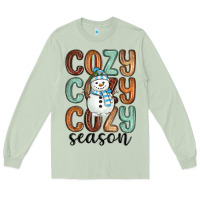 Matcha cozy season snowman Long Sleeve Tee - MaliasSmallBusiness