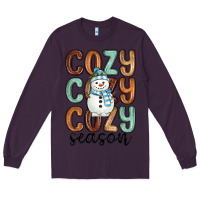 Plum cozy season snowman Long Sleeve Tee - MaliasSmallBusiness